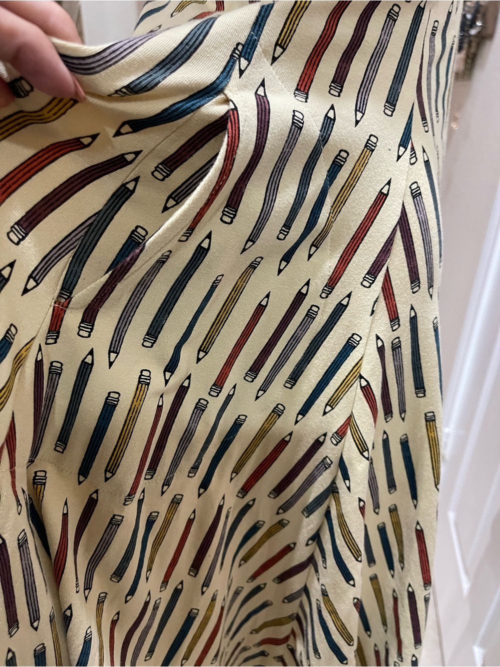 Effie's Heart Retro Pencil Print Fit & Flare Skater Dress Size Small - Picture 4 of 6